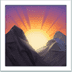 🌄 sunrise over mountains display on Apple