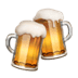 🍻 clinking beer mugs display on Apple