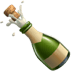 🍾 bottle with popping cork display on Apple