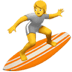 🏄 person surfing display on Apple