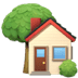 🏡 house with garden display on Apple