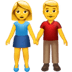 👫 woman and man holding hands display on Apple