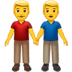 👬 men holding hands display on Apple