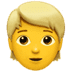 👱 person: blond hair display on Apple