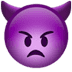 👿 angry face with horns display on Apple