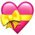 💝 heart with ribbon display on Apple