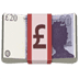 💷 pound banknote display on Apple