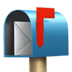 📬 open mailbox with raised flag display on Apple