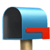 📭 open mailbox with lowered flag display on Apple