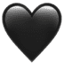 🖤 black heart display on Apple