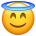 😇 smiling face with halo display on Apple