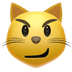 😼 cat with wry smile display on Apple