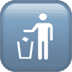 🚮 litter in bin sign display on Apple