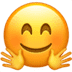 🤗 smiling face with open hands display on Apple