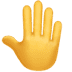 🤚 raised back of hand display on Apple