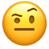 🤨 face with raised eyebrow display on Apple