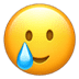 🥲 smiling face with tear display on Apple