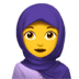 🧕 woman with headscarf display on Apple