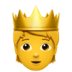 🫅 person with crown display on Apple