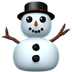 ⛄ snowman without snow display on Apple