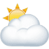 ⛅ sun behind cloud display on Apple