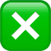 ❎ cross mark button display on Apple