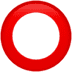 ⭕ hollow red circle display on Apple