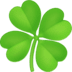 🍀 four leaf clover display on Facebook