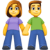 👫 woman and man holding hands display on Facebook