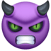 👿 angry face with horns display on Facebook