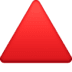 🔺 red triangle pointed up display on Facebook