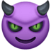 😈 smiling face with horns display on Facebook