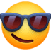 😎 smiling face with sunglasses display on Facebook