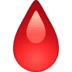 🩸 drop of blood display on Facebook