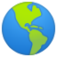 🌎 globe showing Americas display on Github