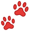 🐾 paw prints display on Github