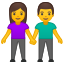 👫 woman and man holding hands display on Github