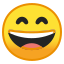 😄 grinning face with smiling eyes display on Github