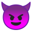 😈 smiling face with horns display on Github