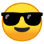 😎 smiling face with sunglasses display on Github