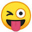 😜 winking face with tongue display on Github