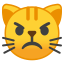 😾 pouting cat display on Github