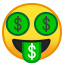 🤑 money-mouth face display on Github