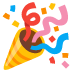 🎉 party popper display on Google