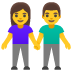 👫 woman and man holding hands display on Google