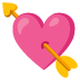 💘 heart with arrow display on Google