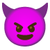 😈 smiling face with horns display on Google