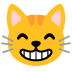 😸 grinning cat with smiling eyes display on Google