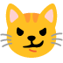 😼 cat with wry smile display on Google