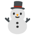 ⛄ snowman without snow display on Google